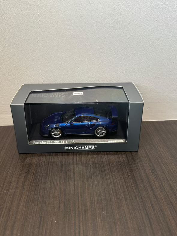 Porsche 911 type 991 GT3 RS Paint To Sample Aquablue Metallic Cartima 1/43 Minichamps