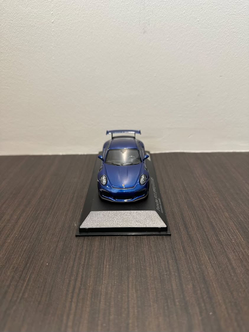 Porsche 911 type 991 GT3 RS Paint To Sample Aquablue Metallic Cartima 1/43 Minichamps