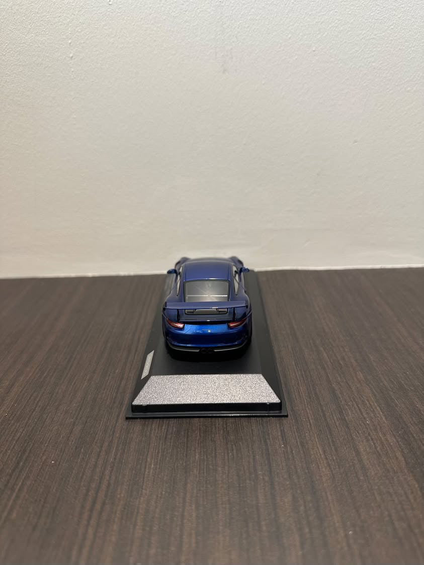 Porsche 911 type 991 GT3 RS Paint To Sample Aquablue Metallic Cartima 1/43 Minichamps